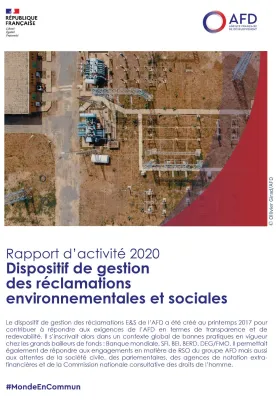 Dispositif de gestion des réclamations environnementales et sociales - Rapport d’activité 2020