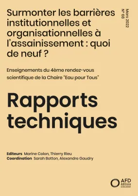 Etudes AFD sur les bailleurs institutionnelles et organisationnelles à l'assainissement