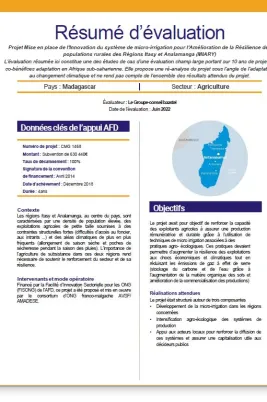 grappe adaptation madagascar agriculture afd