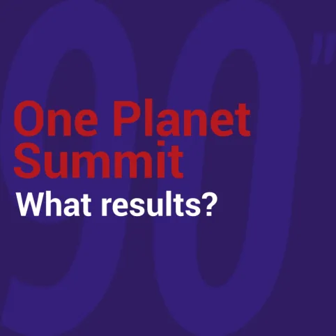 Annuler Enregistrer les modifications One Planet Summit: what results?