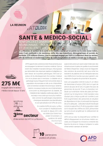 renforcer et diversifier l’offre de soins du territoire réunionnais pour accompagner la transition et l’excellence locale