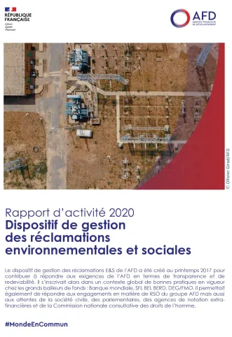 Dispositif de gestion des réclamations environnementales et sociales - Rapport d’activité 2020