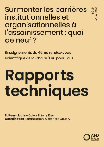 Etudes AFD sur les bailleurs institutionnelles et organisationnelles à l'assainissement
