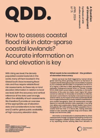 How to assess coastal flood risk in data-sparse coastal lowlands?